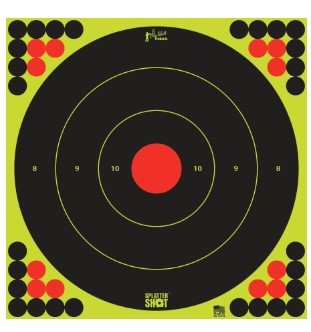 PROSHOT SPLATTER SHOT 17.25IN GREEN BULLSEYE TARGET - 5 QTY. PACK LONG RANGE-17.25-5PK - Taurus Savings